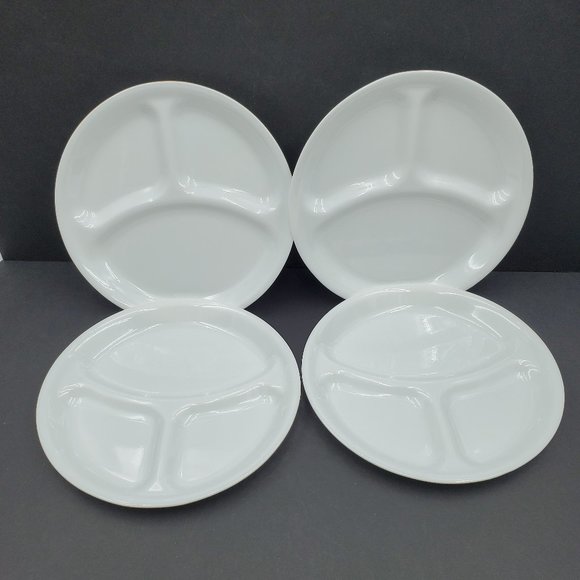Corelle Winter Frost White Divided Dinner Plates 3 Section Grill Lunch Plates - Picture 5 of 5